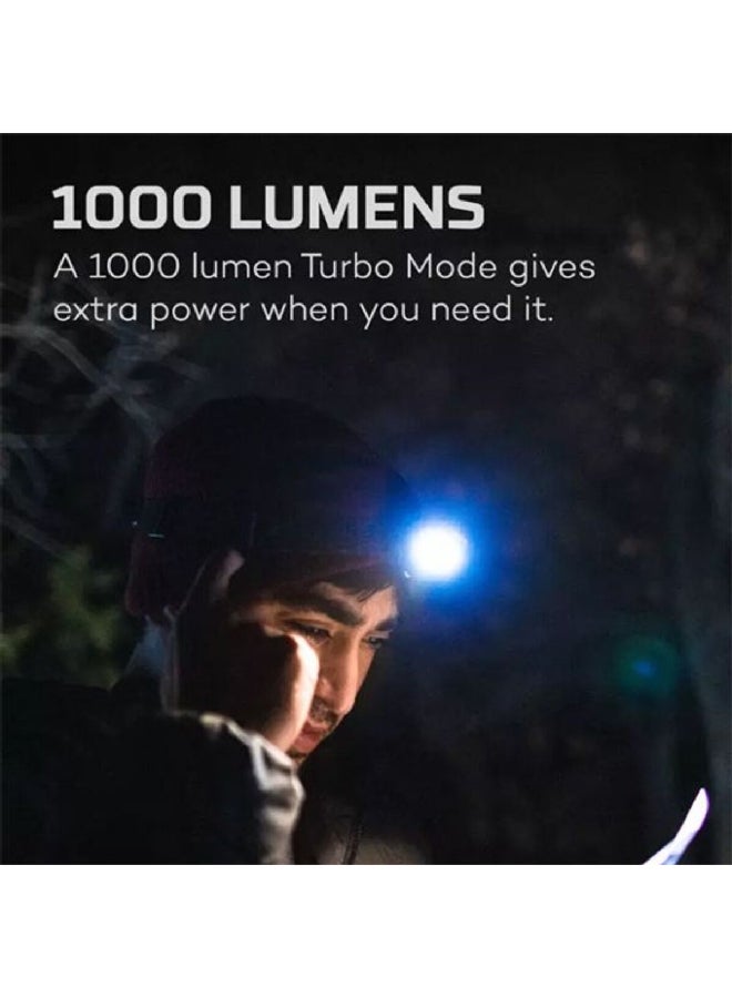 نيبو اينشتين فليكس مصباح للرأس 1000 لومن قابل لإعادة الشحن USB بخاصية التحكم الذكي في الطاقة مقاوم للمياه أسود 7.62 x 5.08 x 12.7 ملم 3999928 - Image 3